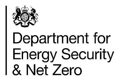Department for Energy Security and Net Zero